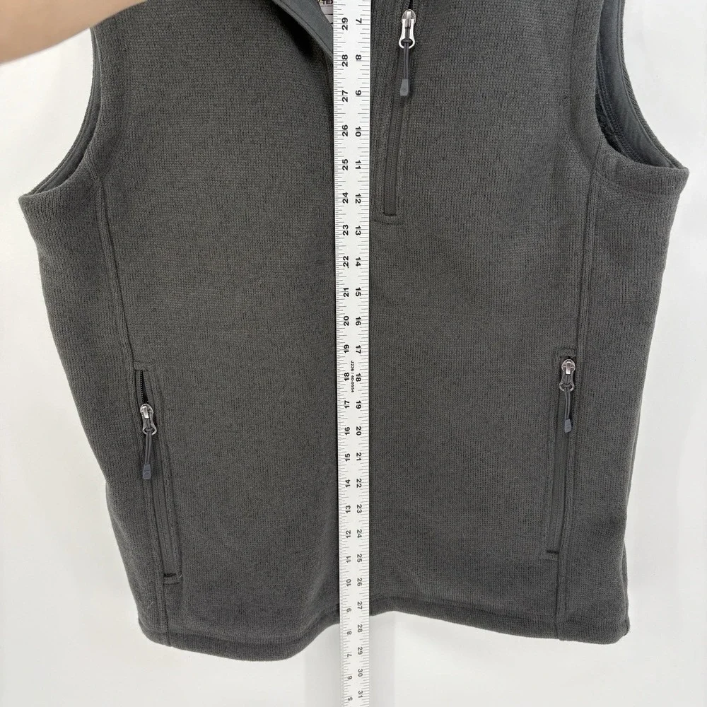 Storm Creek Mens Med Gray Full Zip Knit Sweater  Vest Utilty Golf Tech New‎